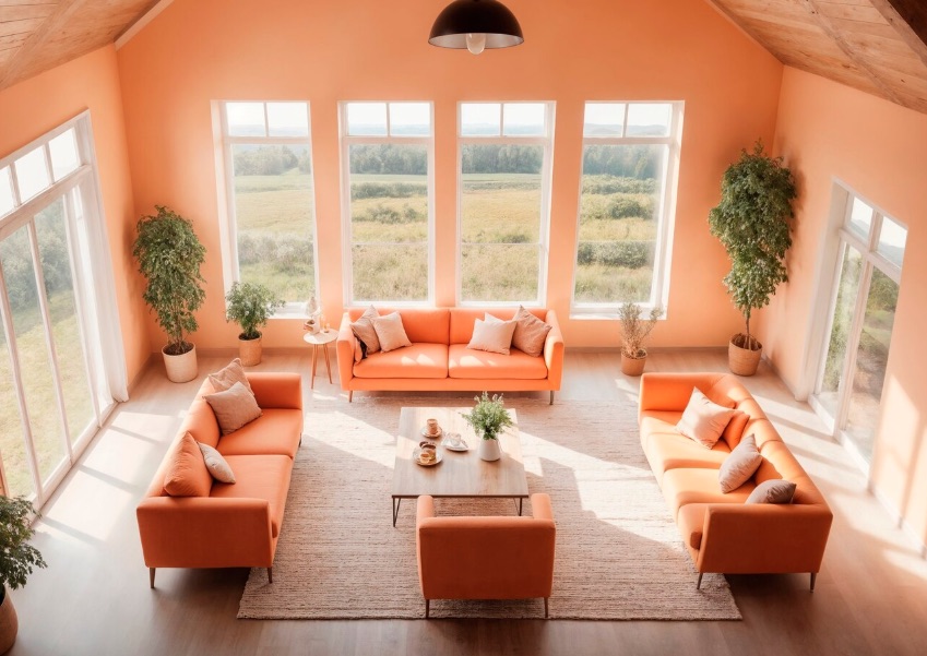 Interno luminoso con design contemporaneo